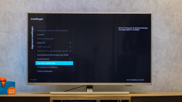 tv fabrieksinstellingen