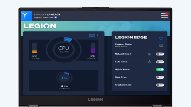 Tableau de bord de Vantage