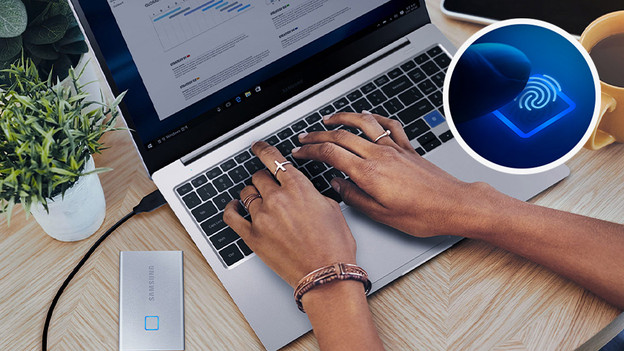 T7: data encryptie, wachtwoord, cijferslot en vingerafdrukscanner