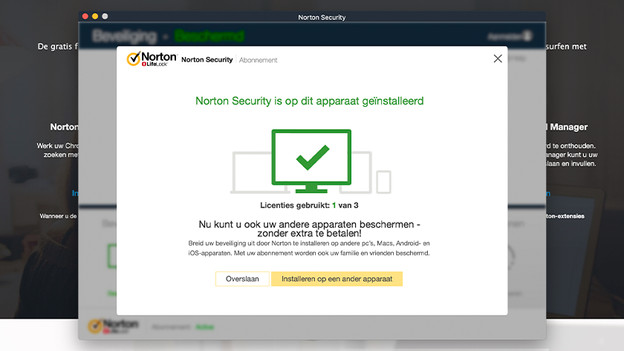 Norton installation successful