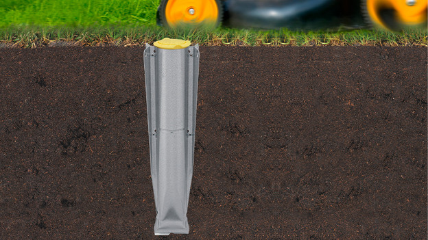 Séchoir parapluie à ancrage au sol