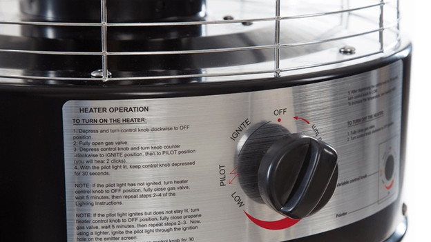 chauffage de terrasse à gaz à allumage