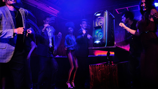 Enceinte de fête à une fête