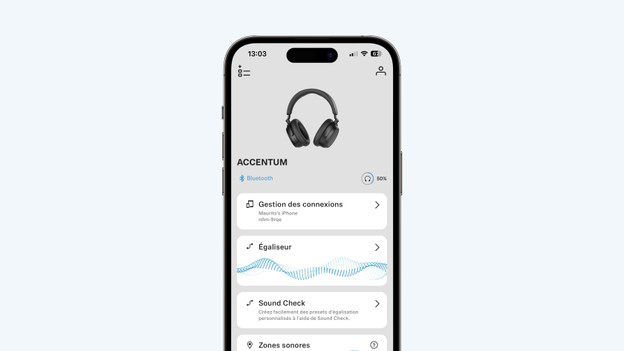 Égaliseur dans l'application