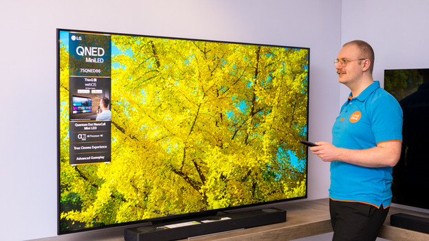 Kijkhoek en reflecties van de LG QNED866