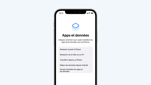 Applis et données de l'iPhone