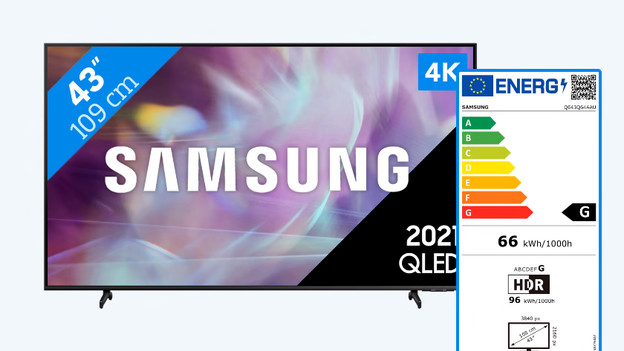 Samsung televisie met energielabel
