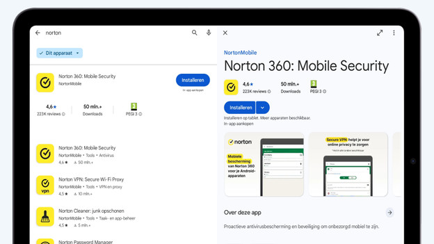 Norton installeren Android