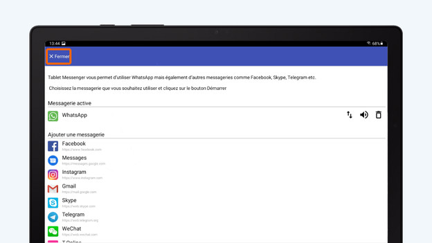 Appuyez sur « Fermer ».