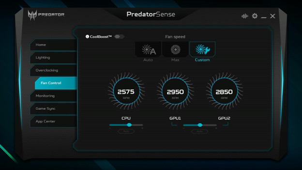 Predator Sense Fan Control