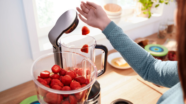 Strawberries in a smoothie