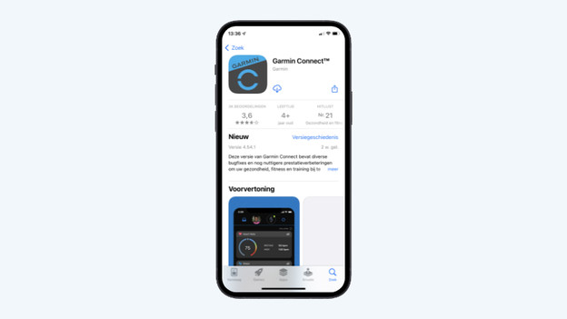 Install the Garmin Connect app first