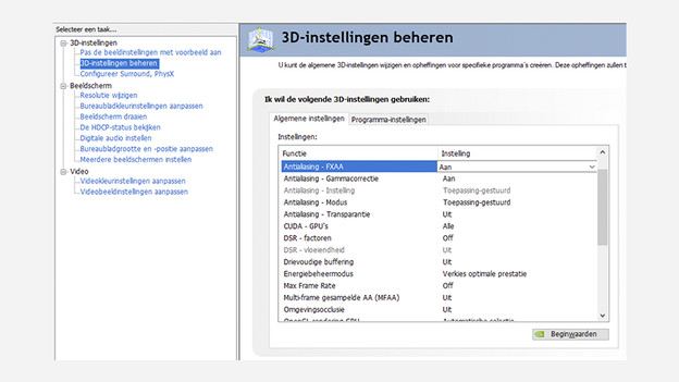 Adjust anti-aliasing NVIDIA