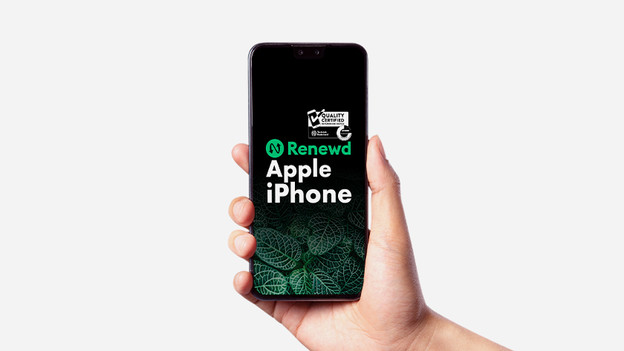 An iPhone with Renewd logo