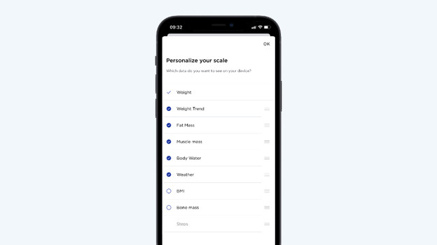 Personalize Withings scale