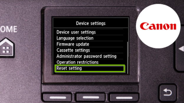 Canon printer resetten