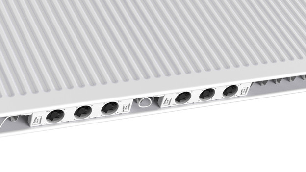 Radiator fan placed on heating