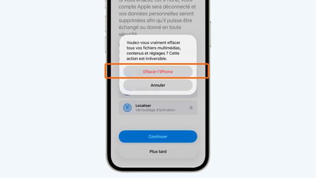 effacer contenu iPhone
