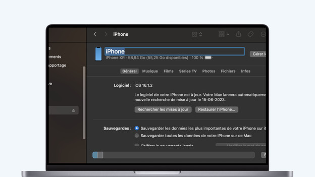Cliquez ensuite sur le nom à droite dans la fenêtre.