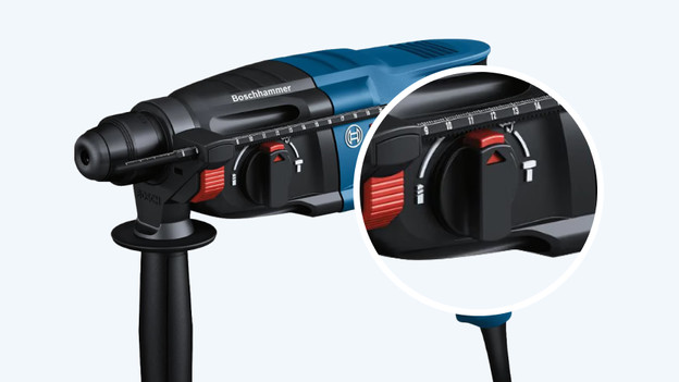 Fonctions perforation, percussion et burinage perceuse