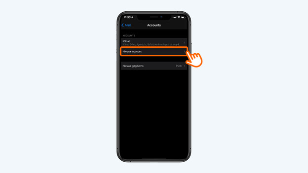 Appuyez sur « Nouveau compte »