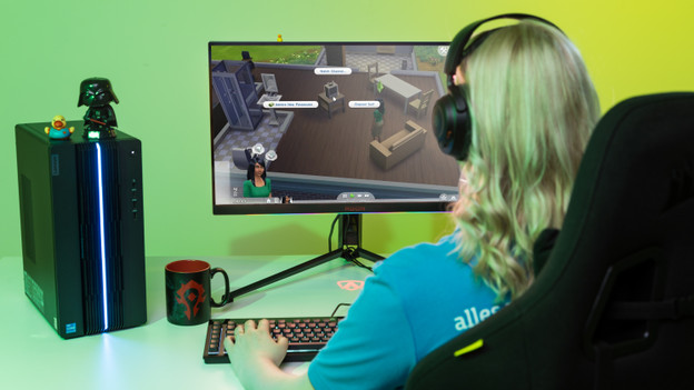 Gaming headset op hoofd gamer