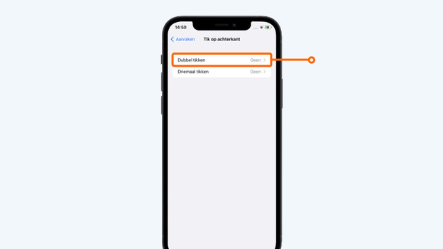 Kies voor 'Dubbel tikken'