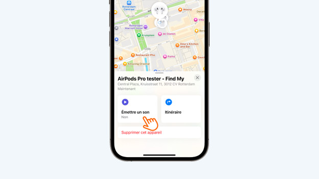 Sélectionnez « Émettre un son ».