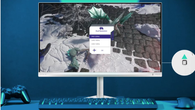Dual mode technologie op een monitor
