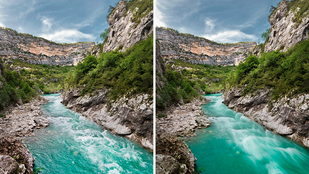 la bonne vitesse d'obturation