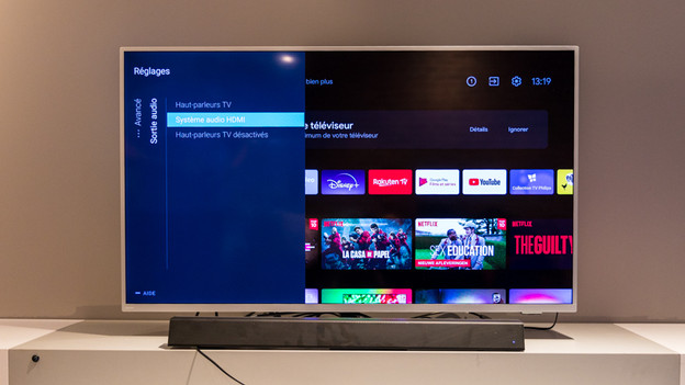 Sélectionnez le système audio HDMI