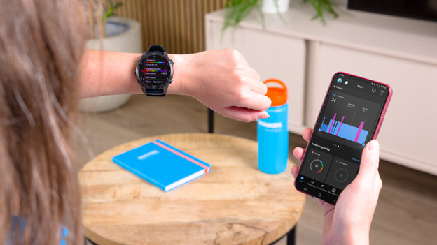 Smartwatch verbonden met een app