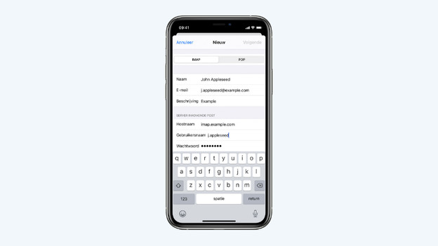 Paramètres de messagerie iPhone