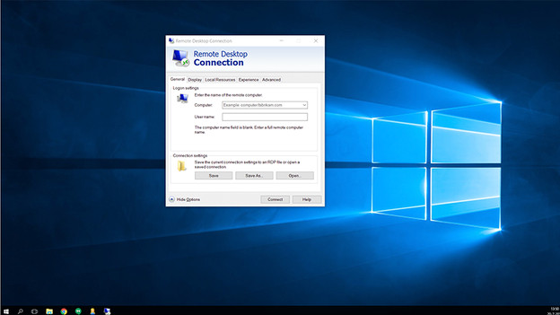 Verbinding maken met Remote Desktop op Windows.
