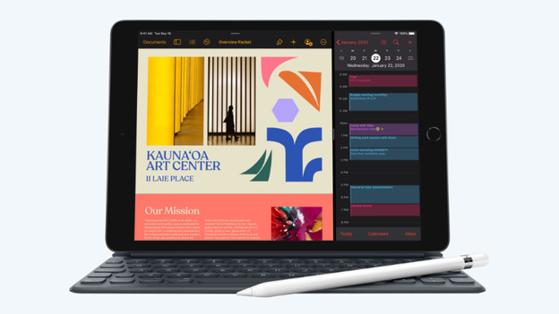 Apple iPad (2020) : connecteur Lightning, Apple Pencil et Smart Keyboard