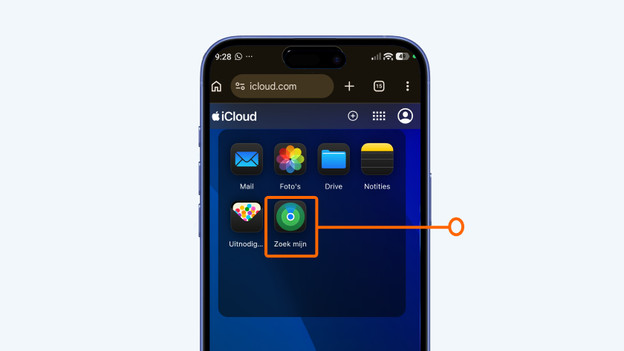 Zoek mijn in iCloud
