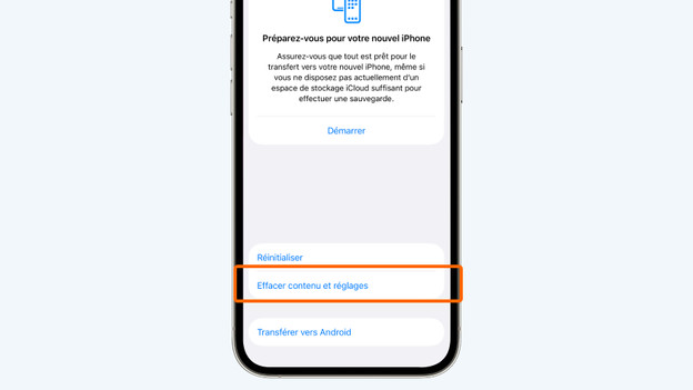 effacer contenu iPhone