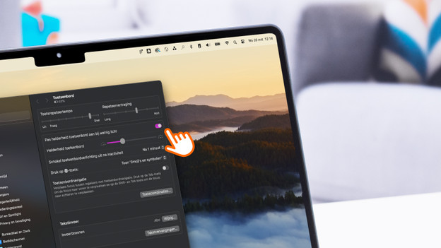 Menu settings MacBook