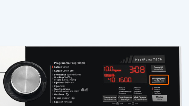 Régler le niveau de séchage