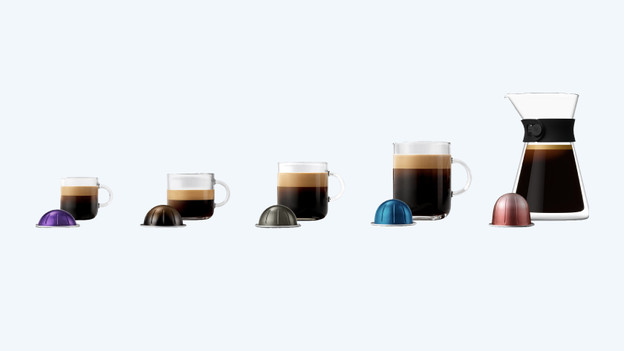 Nespresso Vertuo : cafés de différentes tailles