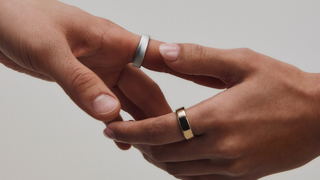 Oura ring goud en mat zilver