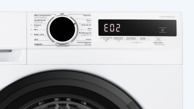 Veripart wasmachine met foutcode E02.