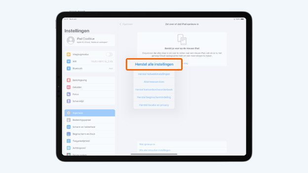 Apple iPad wifi doet het niet