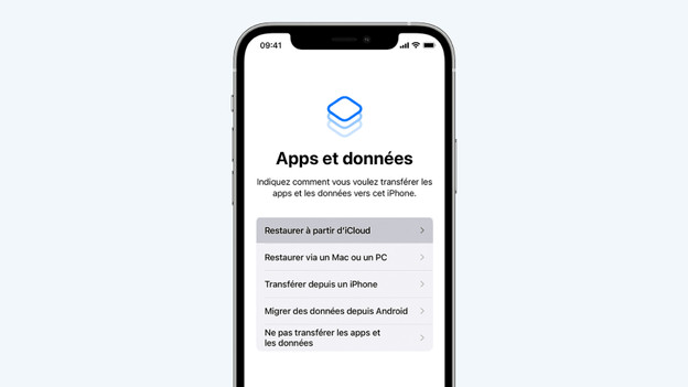 Transférer des données vers un iPhone