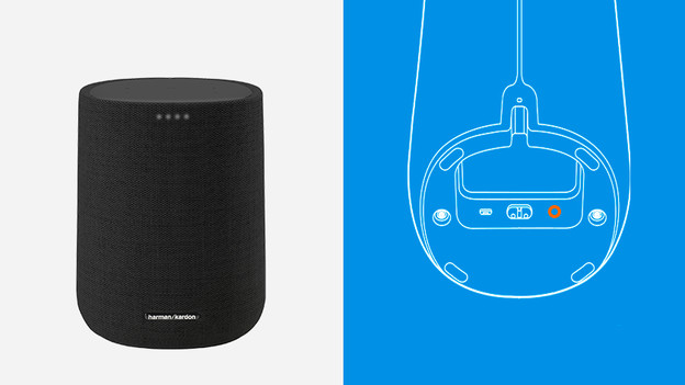 Sur le dessous de l'enceinte