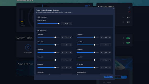 Overclock Ratio Vantage.