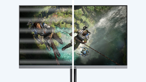 Technologie antiscintillement sur un écran