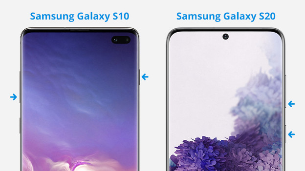 capture d'écran boutons Samsung