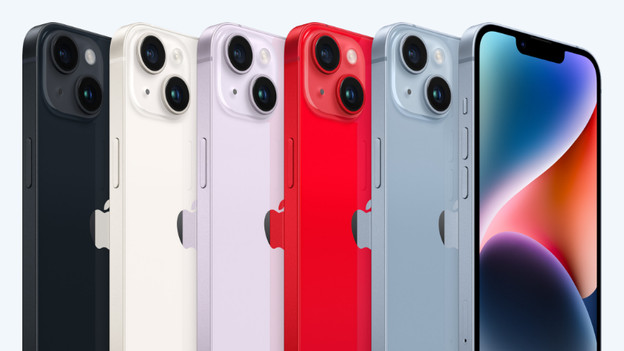 iPhone 14 (Plus) : 5 couleurs, maximum 512 Go
