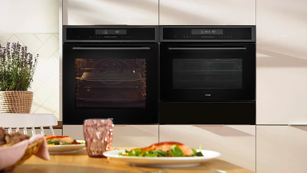 2 ovens in a kitchen